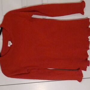 Circo Women's Vibrant Red Crew Neck Sweater
